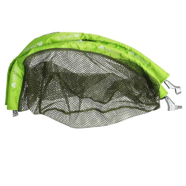 The Mikado Landing Net Head 50/45cm Soft Mesh, measuring 50x45 cm - designed for anglers seeking a reliable yet compact net.