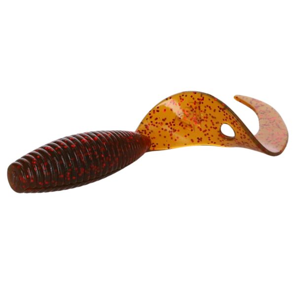 The Mikado Lure Twister 64mm/Motoroil Red -  a must-have for any angler’s tackle box. This universal lure offers superior performance for various spinning techniques.