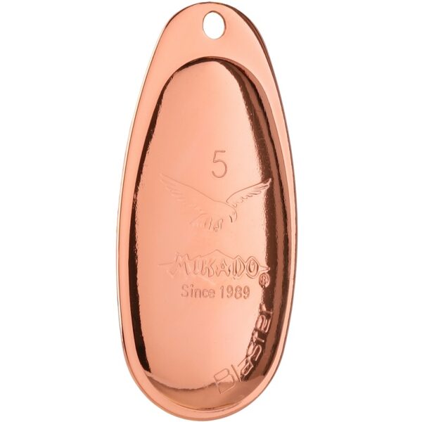 The Mikado Spinner Blaster NO 00 Copper features a medium-wide blade, offering exceptional versatility.